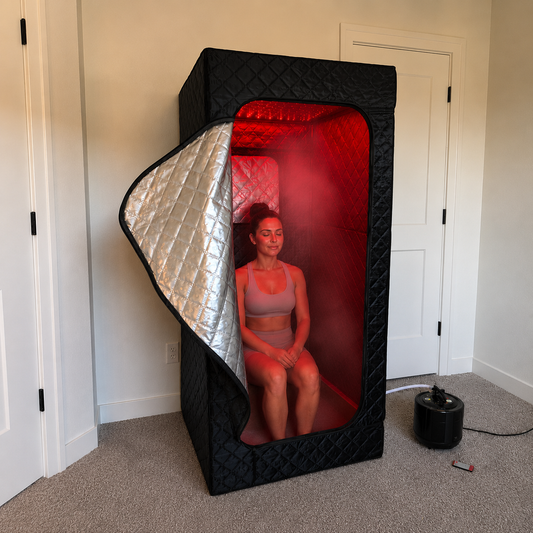 Portable 1 Person Red Light Therapy Steam Sauna