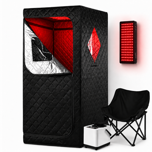 Portable 1 Person Red Light Therapy Steam Sauna