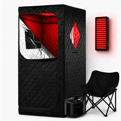 Portable 1 Person Red Light Therapy Steam Sauna