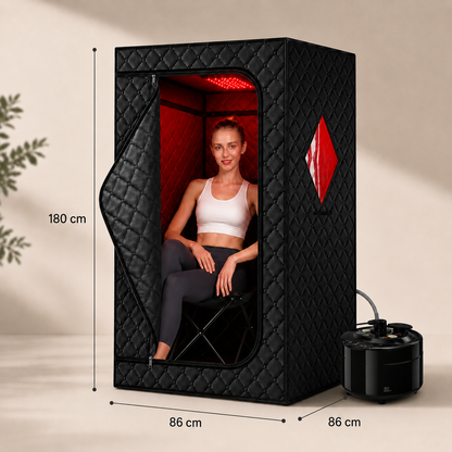 Portable 1 Person Red Light Therapy Steam Sauna